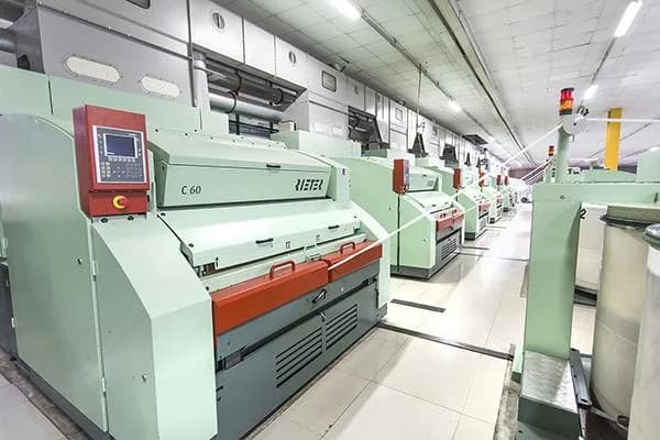 Carding machines on the mill floor